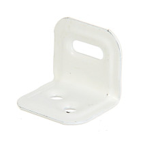 Équerre réglable emboutie blanche 25 x 25 x 30mm zinguée plastifiée - Alberts