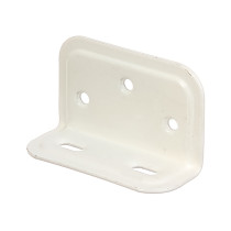Équerre large côtés inégaux blanche 25 x 40 x 70mm phosphaté zinc plastifié - Alberts