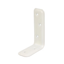 Équerre emboutie blanche 80 x 120 x 40mm phosphaté zinc plastifié - Alberts