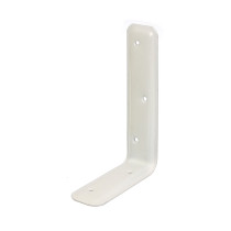 Équerre emboutie blanche 100 x 160 x 40mm phosphaté zinc plastifié - Alberts