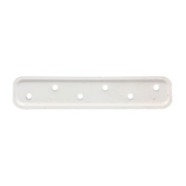 Platine d\'assemblage emboutie blanche 180 x 40 x 2mm plastifié - Alberts