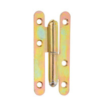 Paumelle universelle Paris gauche 95 x 45 x 2,5mm galvanisé bichromaté - Alberts