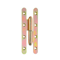 Paumelle universelle Paris gauche 140 x 55 x 3mm galvanisé bichromaté - Alberts