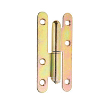 Paumelle universelle Paris droite 95 x 45 x 2,5mm galvanisé bichromaté - Alberts