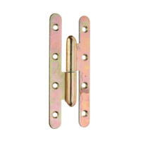 Paumelle universelle Paris droite 140 x 55 x 3mm galvanisé bichromaté - Alberts