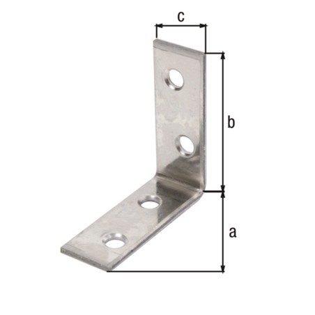 Equerre de chaise 40 x 40 x 15mm inox - Alberts
