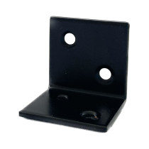 Équerre large noire 30 x 30 x 30mm acier brut plastifié - Alberts