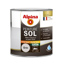 Peinture sol Alpina 0,5L satin grès - Fabrication française