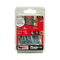 10 chevilles métal à expansion Ø4 x 46mm + vis M4 Ø4 x 53mm Molly