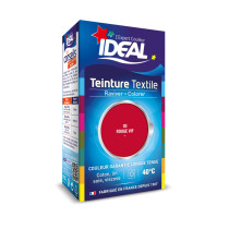 Teinture liquide pour textile rouge vif Ideal 40ml