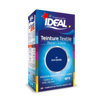 Teinture liquide pour textile bleu marine Ideal 40ml