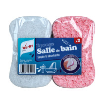 Lot de 2 éponges salle de bain Veritt
