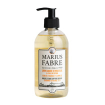 Flacon de savon liquide de Marseille parfum écorce d\'orange - cannelle Marius Fabre 400mL
