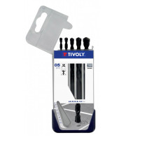 Coffret 5 forets carrelage HM Ø 4 / 5 / 6 / 8 / 10mm Tivoly