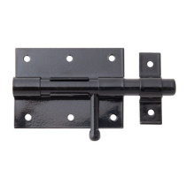 Verrou box bouton 90 x 130mm noir - Alberts