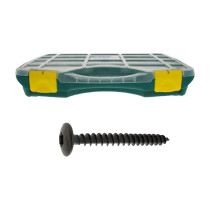 Coffret vis de penture Ref 313 tête ronde large Torx acier zingué noir 450 pcs - Viswood
