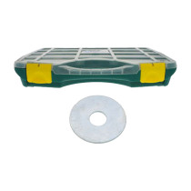 Coffret rondelles plates extra large Ref LLU2 inox A2 595 pcs - Viswood
