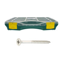 Coffret vis bois et agglo Ref 102 tête fraisée Pozidriv inox A2 1055 pcs - Viswood