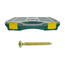 Coffret vis bois et agglo Ref 100 tête fraisée Pozidriv acier zingué bichromaté 2875 pcs - Viswood