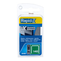 Boite 648 agrafes fil plat Rapid - 140/10mm - acier galvanisé