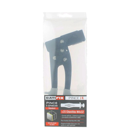 Kit pince JK + 25 chevilles à expansion 4 x 32mm - Batifix