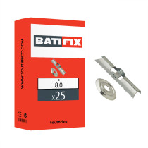 Boite 25 chevilles à bascule pour plafond Ø8mm - Batifix