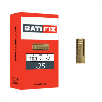 Boite 25 chevilles laiton à expansion 10 x 32mm - Batifix