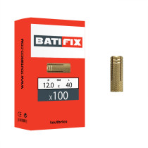 Boite 100 chevilles laiton à expansion 12 x 40mm - Batifix