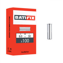 Boite 100 chevilles à expansion métalliques à frapper 8 x 30mm acier zingué - Batifix