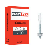 Boite 100 goujons d\'ancrage 8 x 50mm acier zingué - Batifix