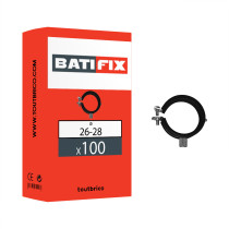 Boite 100 colliers lourds isolés turbo isophonique Ø26-28mm avec vis acier zingué - Batifix