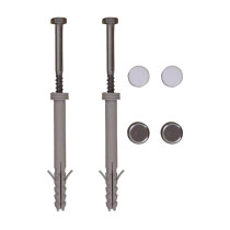 Kit 2 fixations pour WC / bidet sol 6 x 80mm inox - Batifix
