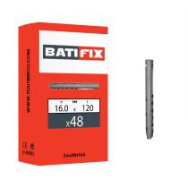 Boite 48 fixations radiateur consoles à frapper Ø16 x 120mm Radiafix - Batifix