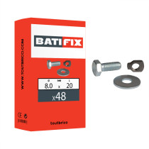 Boite 48 kits Fixe-Tout pour radiateur noix Ø16mm / vis 8 x 20mm Radiafix - Batifix
