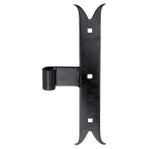 Penture charnière milieu queue de carpe noire 250mm x 35mm Ø14 - Alberts