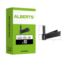 Boite 10 gonds à sceller noir 105mm x 40mm Ø16 - Alberts