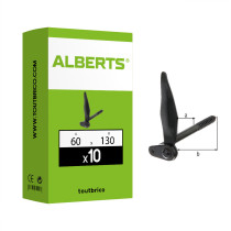 Boite 10 arrêt de volet Marseillais à visser 130mm noir - Alberts