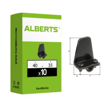Boite 10 butées arrêt Marseillais ronde 40 x 35mm noir - Alberts