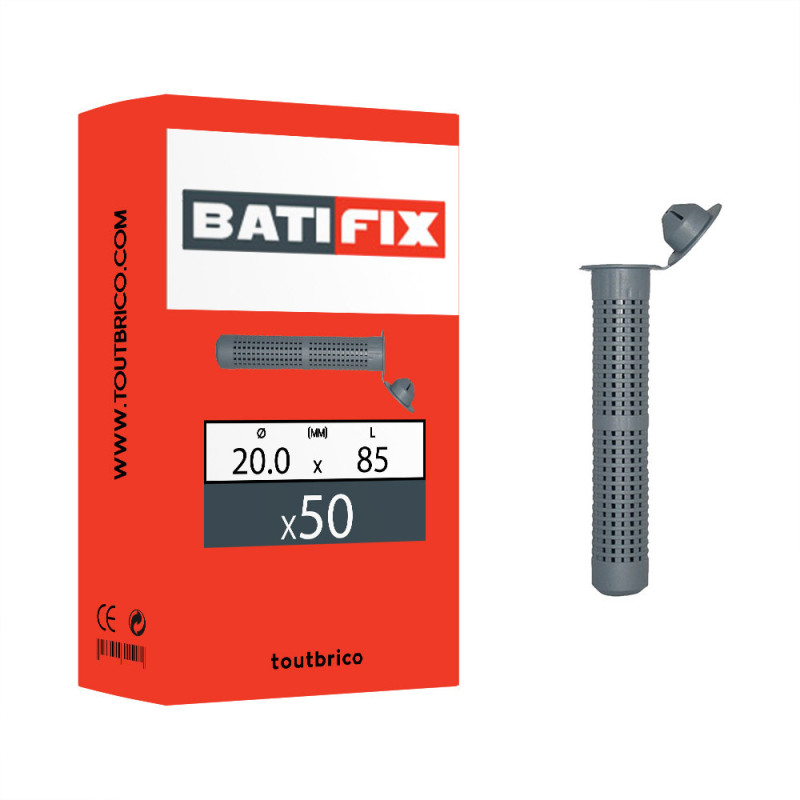 Boite 50 tamis 20 x 85mm pour scellement chimique matériaux creux — free download