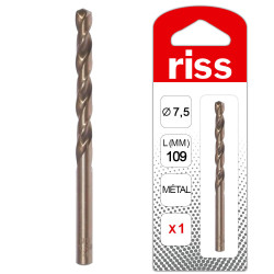 Foret à métaux HSS Cobalt 5% Ø7,5mm - Riss