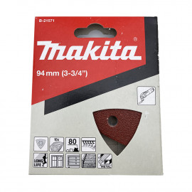 Disques abrasifs pour meuleuse Makita - 180 mm - Grain 80 - Lot de 5