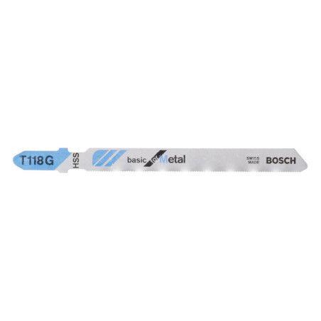 Lot 5 lames de scie sauteuse Basic for Metal 92mm - Bosch