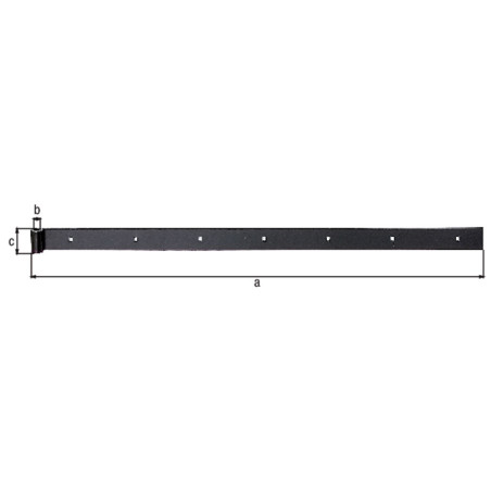 Boite 6 pentures droites galvanisé Ø14 x 800 x 35mm - Alberts Boite 6 pentures droites galvanisé Ø14 x 800 x 35mm - Alberts