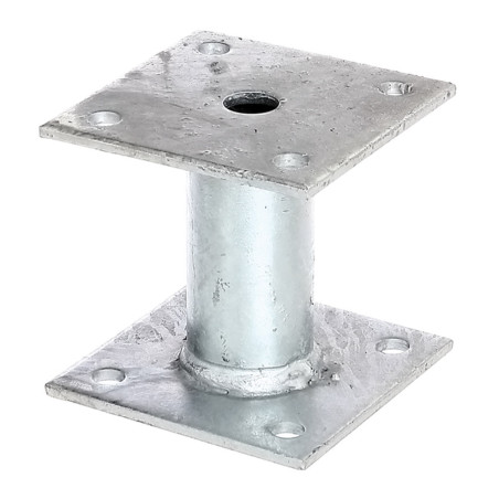 Support pied de poteau Ø42 / 100 x 100mm - Alberts