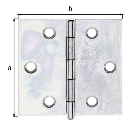 Charnière carrée galvanisé 51 x 51,2mm - Alberts