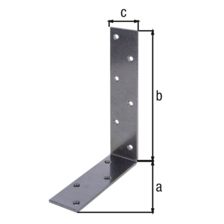 Boite 10 équerres de poutre 160 x 240 x 50 noir diamant galvanisé Duravis - Alberts