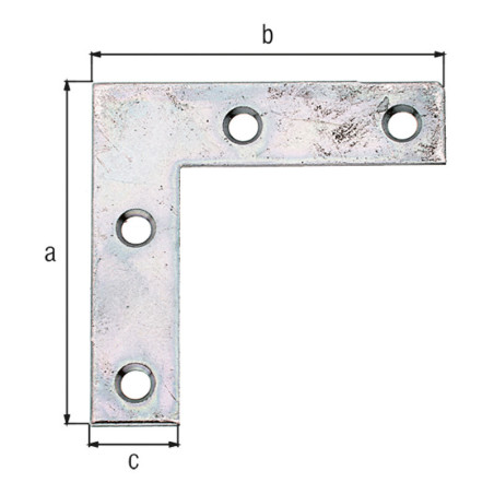 Equerre de meubles 40 x 40 x 10mm galvanisé - Alberts