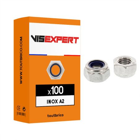 Boite écrous freins forme basse inox A2 - Vis Expert