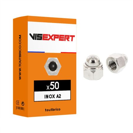 Boite écrous borgnes freins inox A2 - Vis Expert