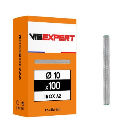 Boite tige filetée Ø10 inox A2 - Vis Expert